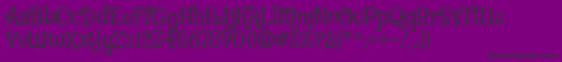 MysteryquestRegular Font – Black Fonts on Purple Background