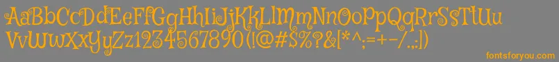 MysteryquestRegular Font – Orange Fonts on Gray Background