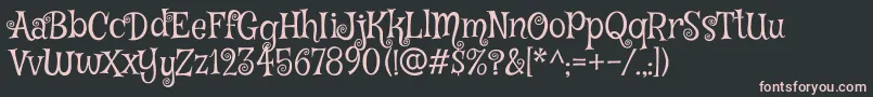 MysteryquestRegular Font – Pink Fonts on Black Background