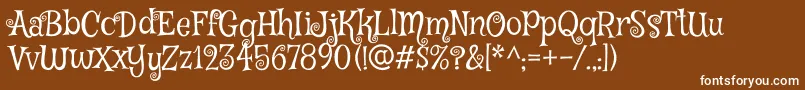 MysteryquestRegular Font – White Fonts on Brown Background