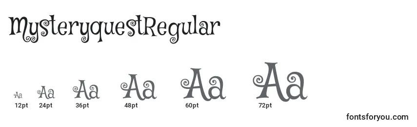 MysteryquestRegular Font Sizes