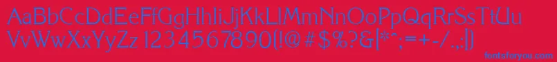 KorinthserialXlightRegular Font – Blue Fonts on Red Background