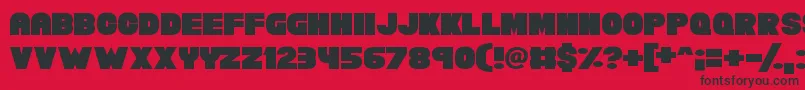 ChunkyFunks Font – Black Fonts on Red Background