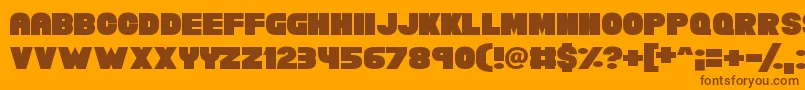 ChunkyFunks Font – Brown Fonts on Orange Background