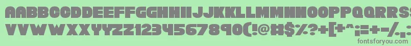 ChunkyFunks Font – Gray Fonts on Green Background