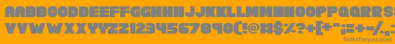 ChunkyFunks-Schriftart – Graue Schriften auf orangefarbenem Hintergrund