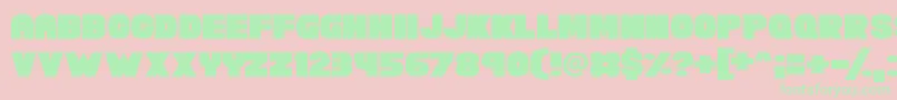 ChunkyFunks Font – Green Fonts on Pink Background