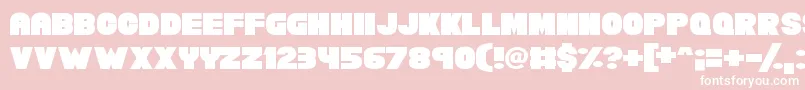 ChunkyFunks Font – White Fonts on Pink Background