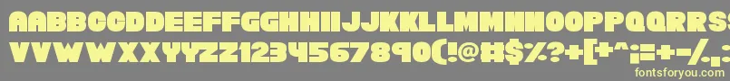 ChunkyFunks Font – Yellow Fonts on Gray Background