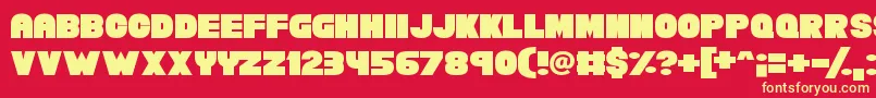 ChunkyFunks Font – Yellow Fonts on Red Background