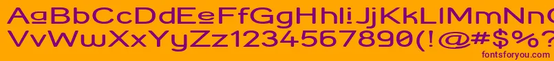 StreetCornerUpperExtend Font – Purple Fonts on Orange Background