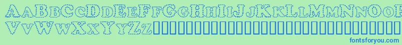More about ChubbyTrail Font ChubbyTrail Font – Blue Fonts on Green Background