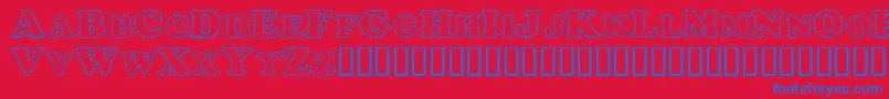 ChubbyTrail Font – Blue Fonts on Red Background