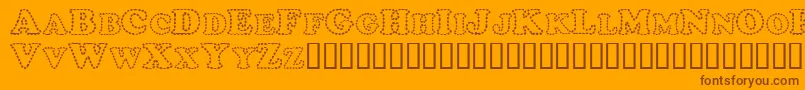 ChubbyTrail Font – Brown Fonts on Orange Background
