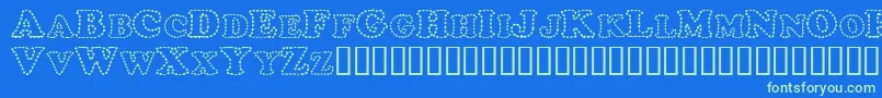 ChubbyTrail Font – Green Fonts on Blue Background