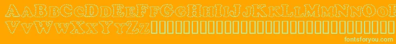 Weitere Informationen zur ChubbyTrail-Schriftart ChubbyTrail-Schriftart – Grüne Schriften auf orangefarbenem Hintergrund