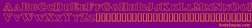 ChubbyTrail-Schriftart – Orangefarbene Schriften auf violettem Hintergrund