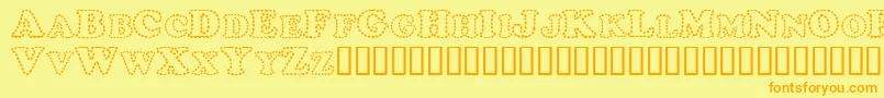 ChubbyTrail Font – Orange Fonts on Yellow Background