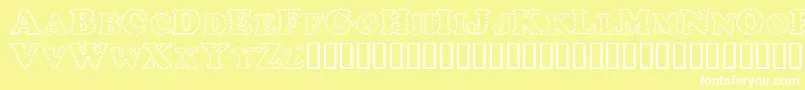 ChubbyTrail Font – White Fonts on Yellow Background