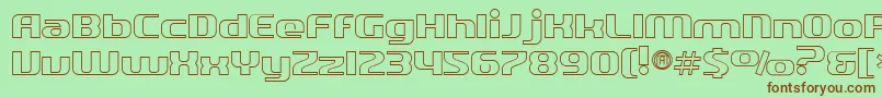 SfQuartziteOutline Font – Brown Fonts on Green Background