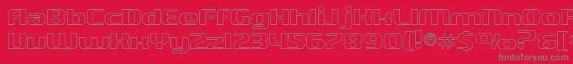 SfQuartziteOutline Font – Gray Fonts on Red Background