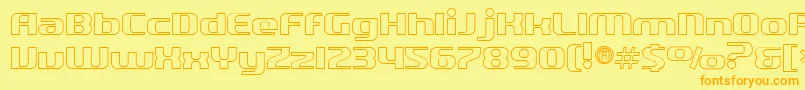SfQuartziteOutline Font – Orange Fonts on Yellow Background