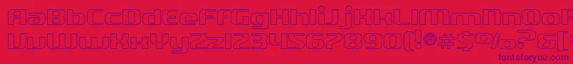 SfQuartziteOutline Font – Purple Fonts on Red Background