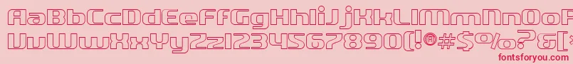 SfQuartziteOutline Font – Red Fonts on Pink Background