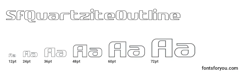 SfQuartziteOutline Font Sizes