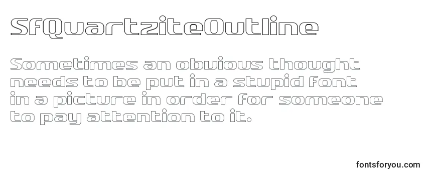 Przegląd czcionki SfQuartziteOutline