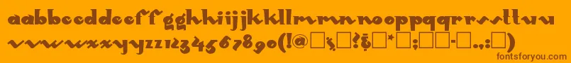 Mondored Font – Brown Fonts on Orange Background