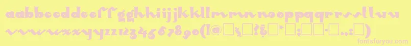 Mondored Font – Pink Fonts on Yellow Background