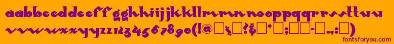 Mondored Font – Purple Fonts on Orange Background