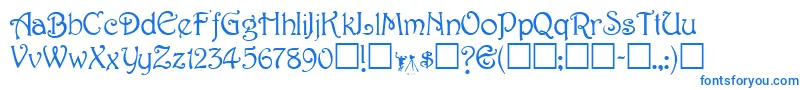 フォントTeepeeRegular – 青いフォント