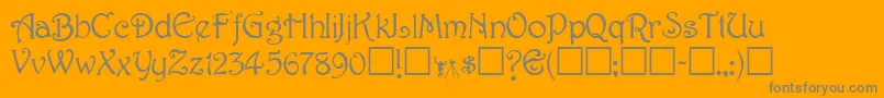 TeepeeRegular Font – Gray Fonts on Orange Background
