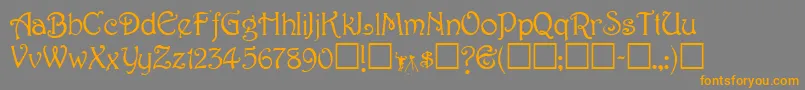 TeepeeRegular Font – Orange Fonts on Gray Background