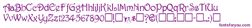 Шрифт TeepeeRegular – фиолетовые шрифты на белом фоне