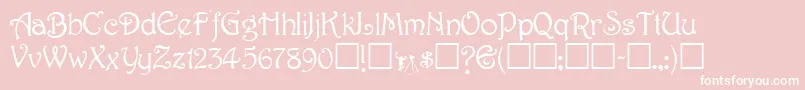 TeepeeRegular Font – White Fonts on Pink Background