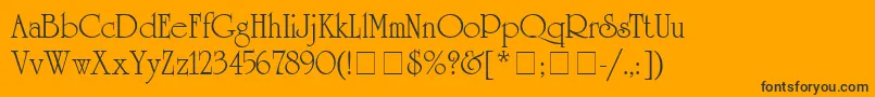 AcademiaSsi Font – Black Fonts on Orange Background