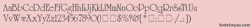 AcademiaSsi Font – Black Fonts on Pink Background