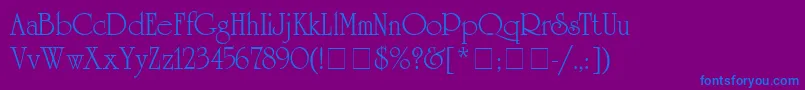 AcademiaSsi Font – Blue Fonts on Purple Background