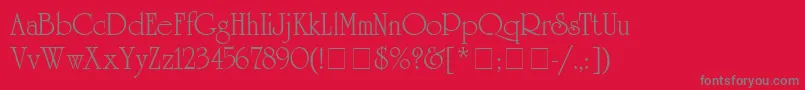 AcademiaSsi Font – Gray Fonts on Red Background