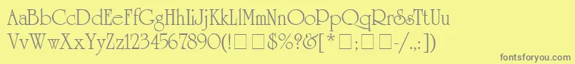 AcademiaSsi Font – Gray Fonts on Yellow Background