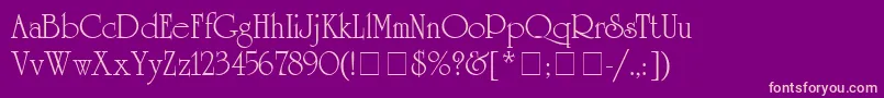 AcademiaSsi Font – Pink Fonts on Purple Background