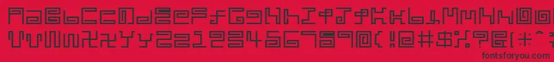 Noodle Font – Black Fonts on Red Background