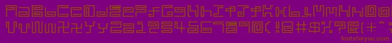 Noodle Font – Brown Fonts on Purple Background