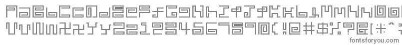 Noodle-fontti – harmaat kirjasimet valkoisella taustalla