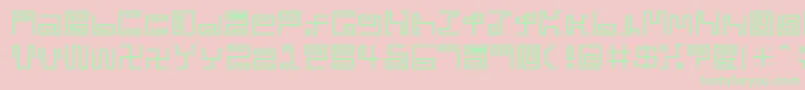 Noodle Font – Green Fonts on Pink Background