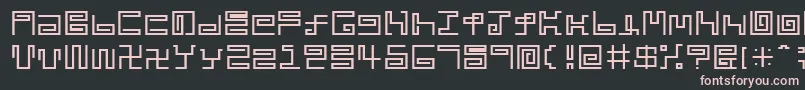 Noodle Font – Pink Fonts on Black Background