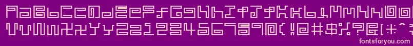 Noodle Font – Pink Fonts on Purple Background